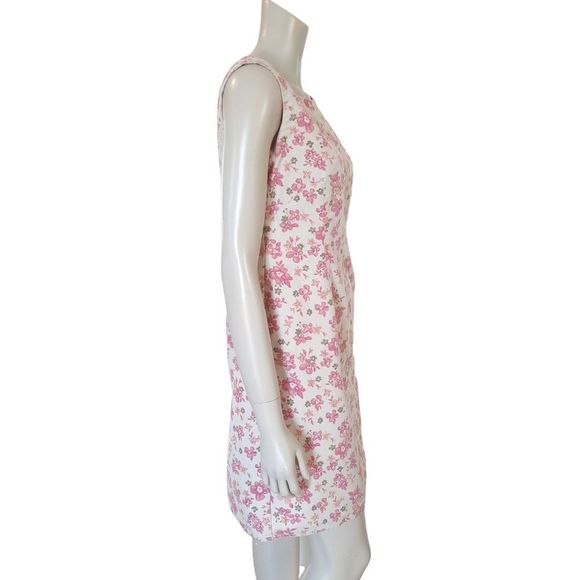 Vintage 90s Sun Dress size 6 Floral Print Denim Twill Sleeveless Mini - Picture 3 of 5